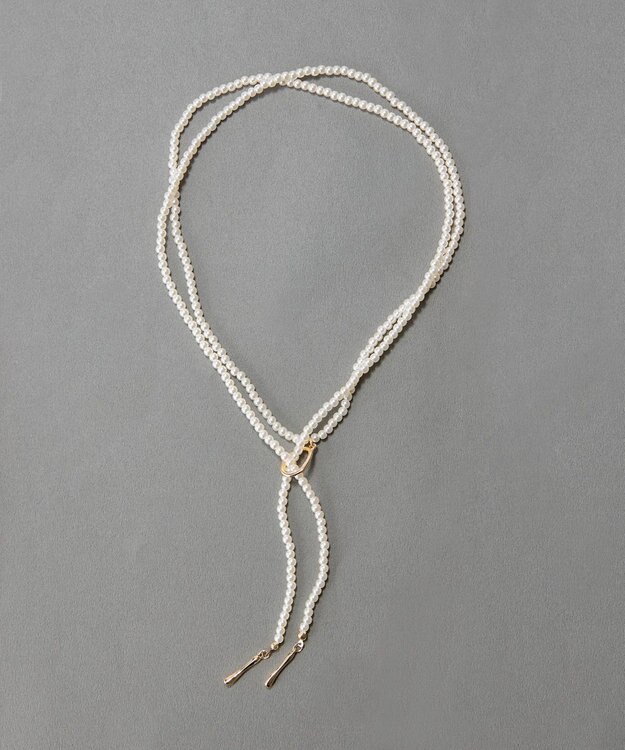 Phoebe 2wayパールチョーカーネックレス/連パール ホワイト