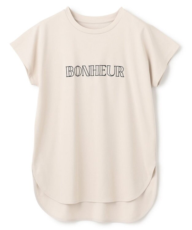 UNFILO BEAUTY FORM ロゴ刺繍フレンチスリーブTシャツ [NEW]グレージュ