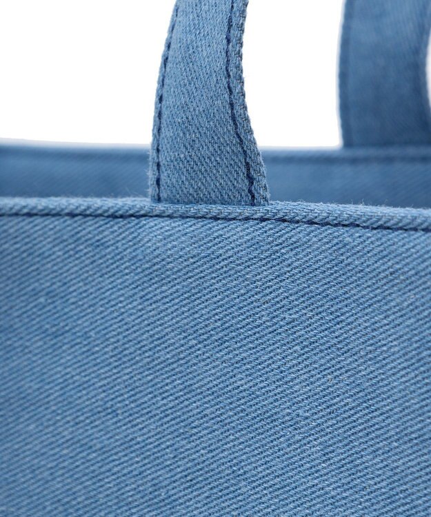 Maison de FLEUR デニムブランドロゴ刺繍トートバッグ Light Indigo