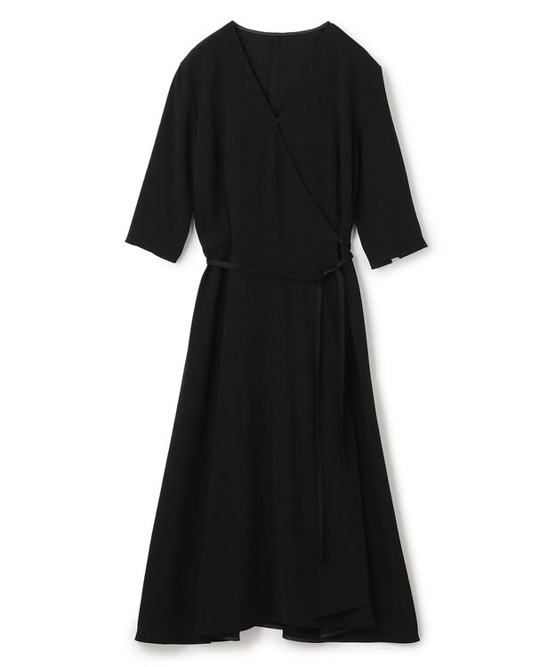 BEIGE， CINDY / カシュクールワンピース Black×Black