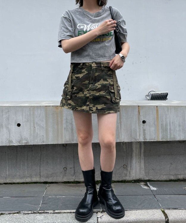 WEGO ヴィンテージウォッシュショートT 柄6