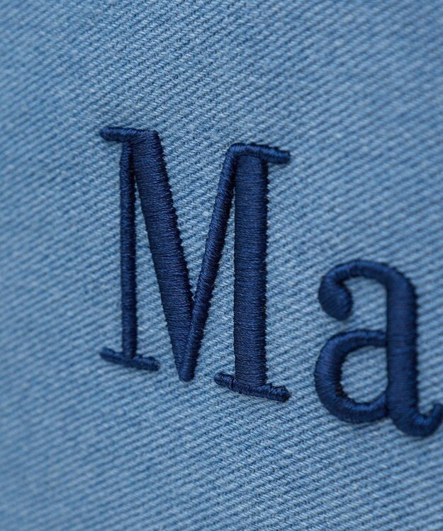 Maison de FLEUR デニムブランドロゴ刺繍トートバッグ Light Indigo