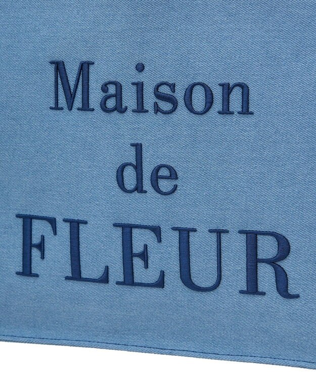 Maison de FLEUR デニムブランドロゴ刺繍トートバッグ Light Indigo