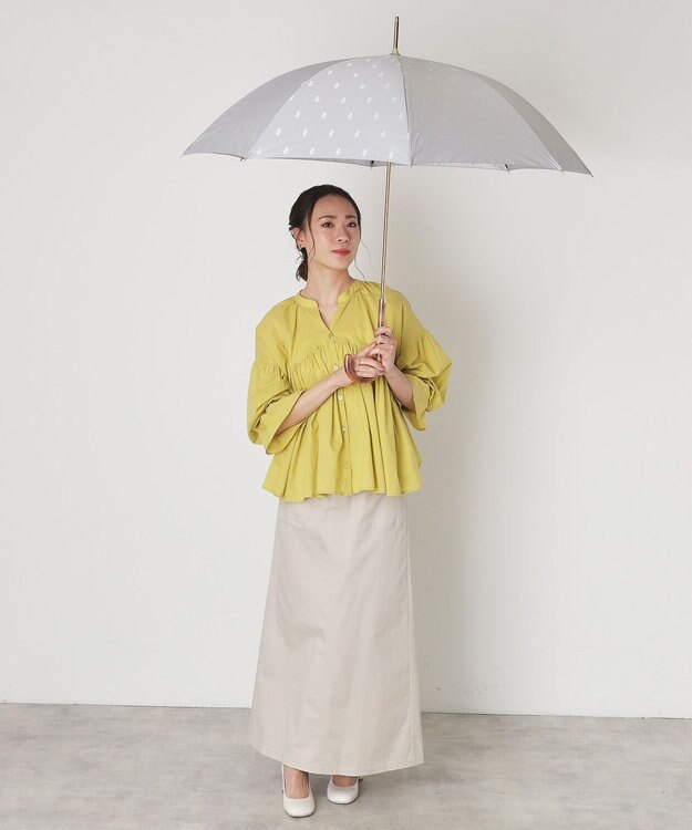 MOONBAT POLO RALPH LAUREN 【日本製】長傘 POLO BEARジャカード ライトグレー