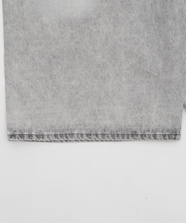 WEGO 【ユニセックス着用ITEM】チェーン付きスーパーバギーデニムショーツ グレー