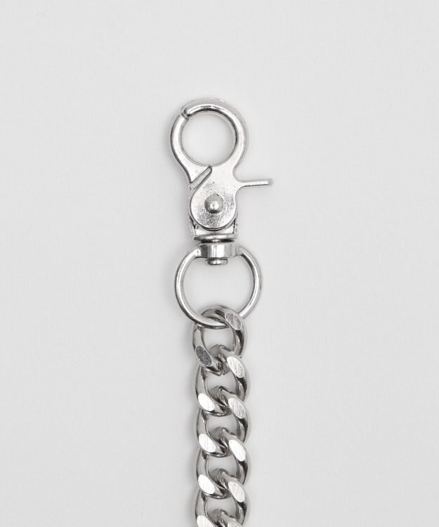 WEGO 【ユニセックス着用ITEM】チェーン付きスーパーバギーデニムショーツ グレー