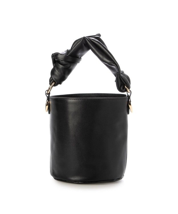UNBILLION VERYコラボ ペルケ perche / リボンハンドル2WAYバケツショルダーバッグ ブラック
