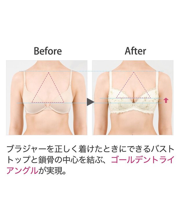 BRADELIS New York 【BRADELIS New York】ローズステップ２ブラ23S1 育乳補整 ふんわり寄せて脇まですっきりする補整ブラ ホワイト