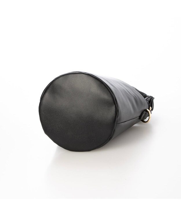 UNBILLION VERYコラボ ペルケ perche / リボンハンドル2WAYバケツショルダーバッグ ブラック