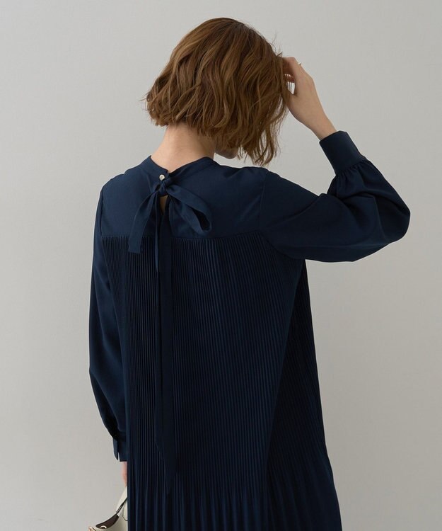 YECCA VECCA マルチwayプリーツワンピース Navy