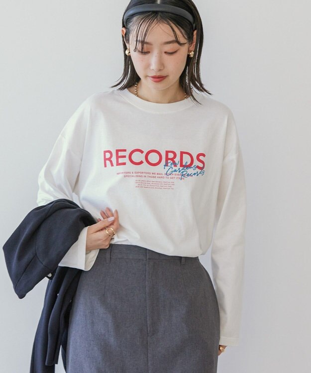 AMERICAN HOLIC ＲＥＣＯＲＤＳロングＴシャツ Off White