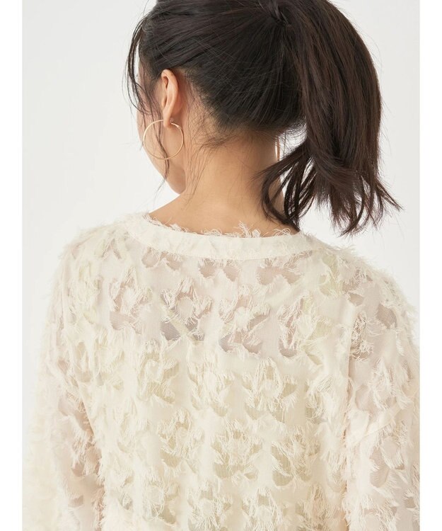 earth music&ecology ジャガード切替ワンピース Ivory