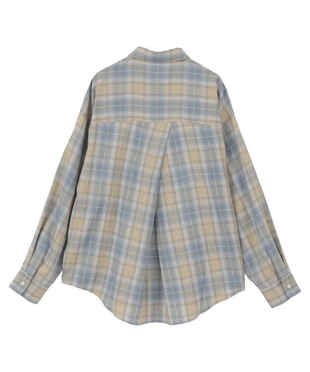 AMERICAN HOLIC 【イージーケア】　チェックバックタックシャツ Blue