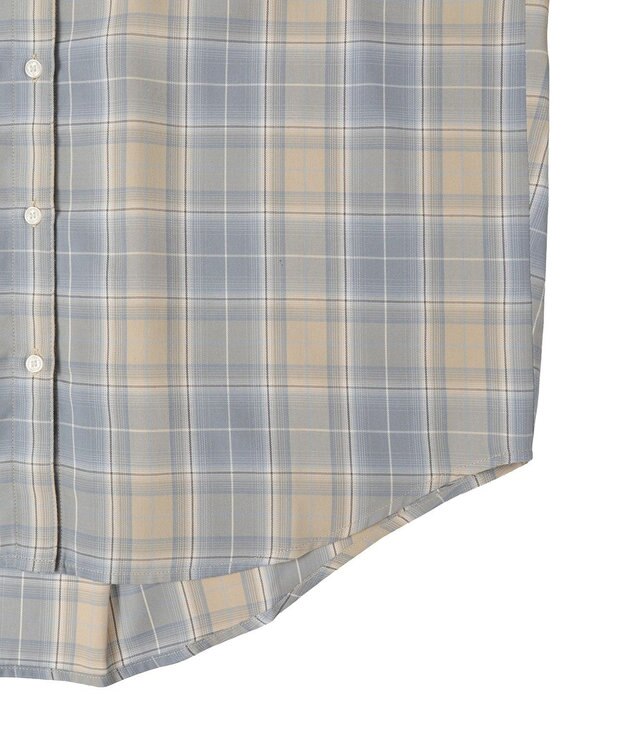 AMERICAN HOLIC 【イージーケア】　チェックバックタックシャツ Blue