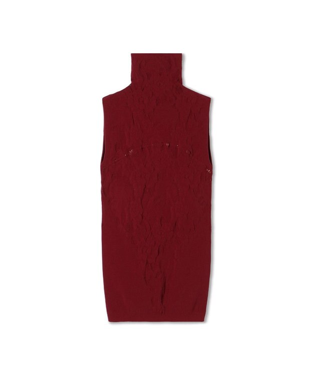 Chacott 【ノーソーイングニット】カップ付きハイネックトップ ワインレッド