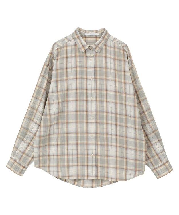 AMERICAN HOLIC 【イージーケア】　チェックバックタックシャツ Beige