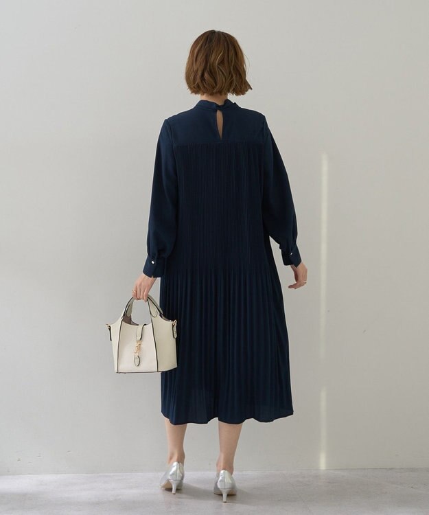 YECCA VECCA マルチwayプリーツワンピース Navy