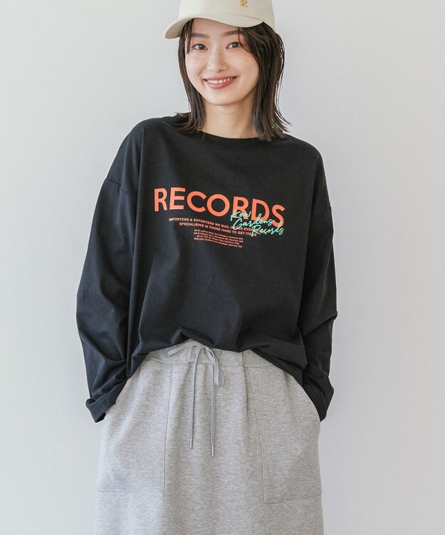 AMERICAN HOLIC ＲＥＣＯＲＤＳロングＴシャツ Black
