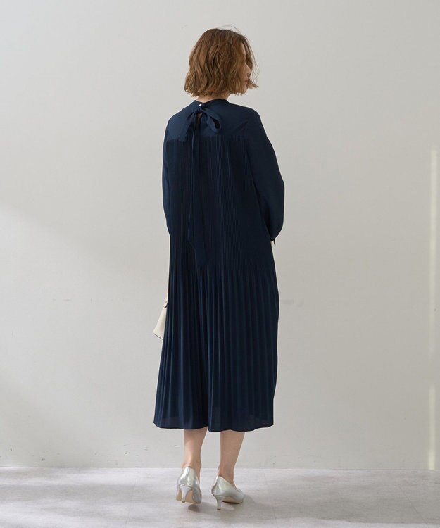 YECCA VECCA マルチwayプリーツワンピース Navy