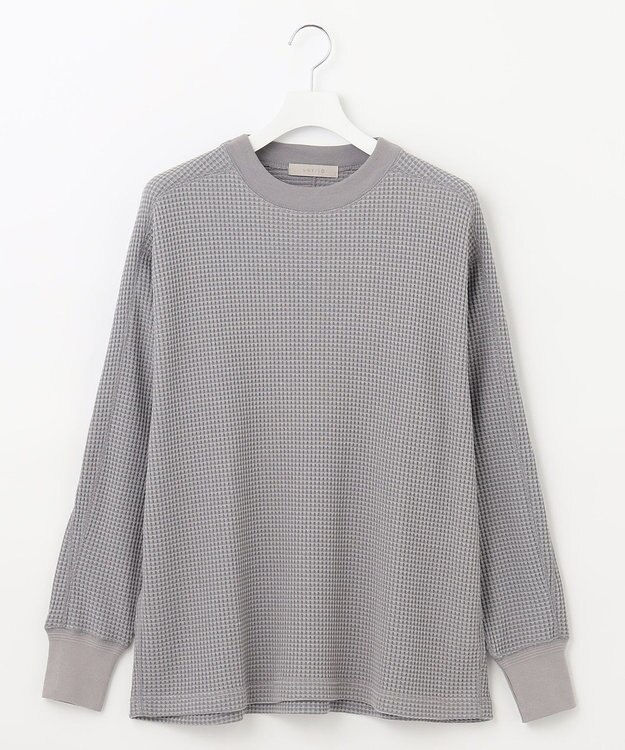 UNFILO MENS イージーケア ワッフル クルーネック [23年春夏商品] グレー