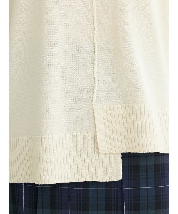 Green Parks ショルダーメッシュニットプルオーバー Ivory