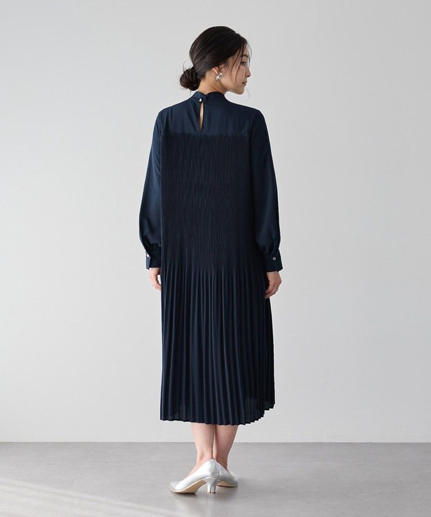 YECCA VECCA マルチwayプリーツワンピース Navy