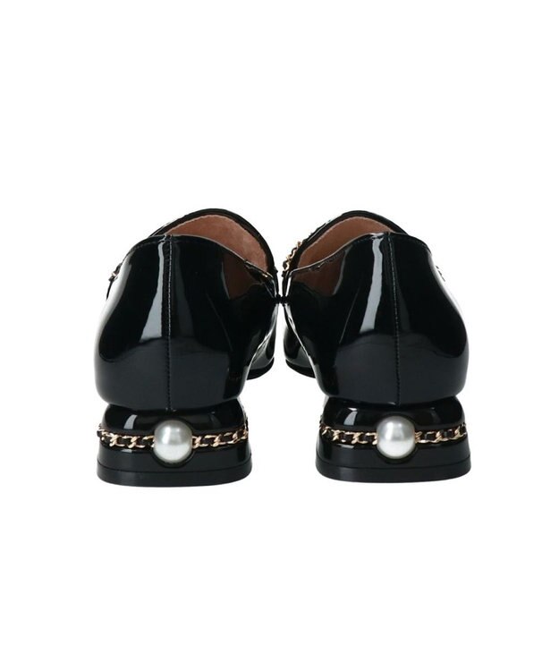 Bridget Birkin 【Bridget Birkin】パールヒールチェーンシューズ ブラックエナメル