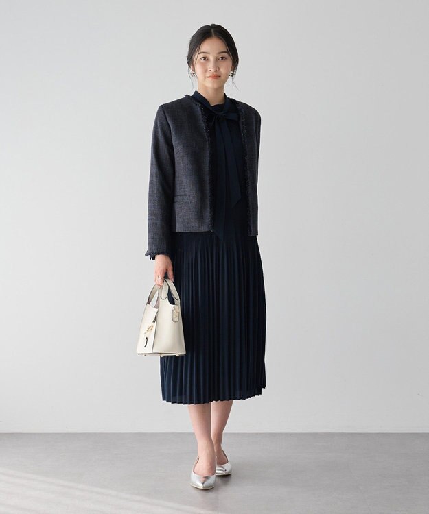 YECCA VECCA マルチwayプリーツワンピース Navy