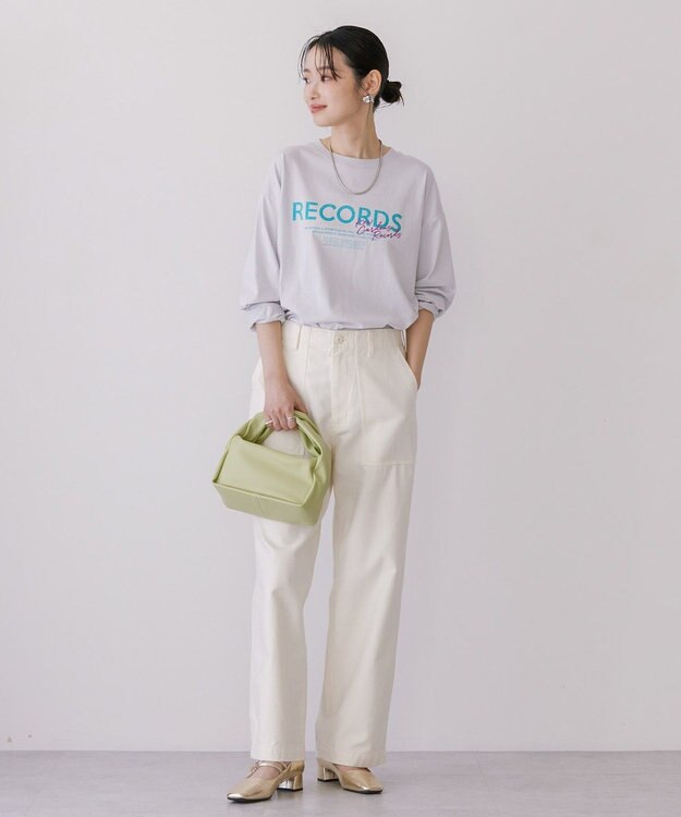 AMERICAN HOLIC ＲＥＣＯＲＤＳロングＴシャツ Light Gray