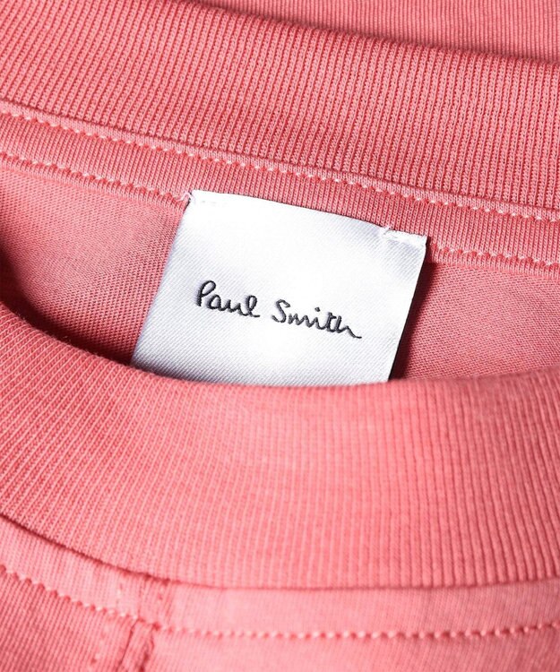 Paul Smith ハンドドローイング刺繍 半袖Tシャツ コーラル