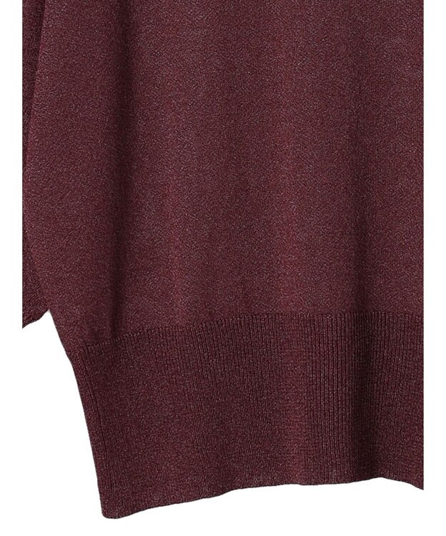 Green Parks ・ＥＬＥＮＣＡＲＥ　ＤＵＥバックパールシアー５分ニット Bordeaux