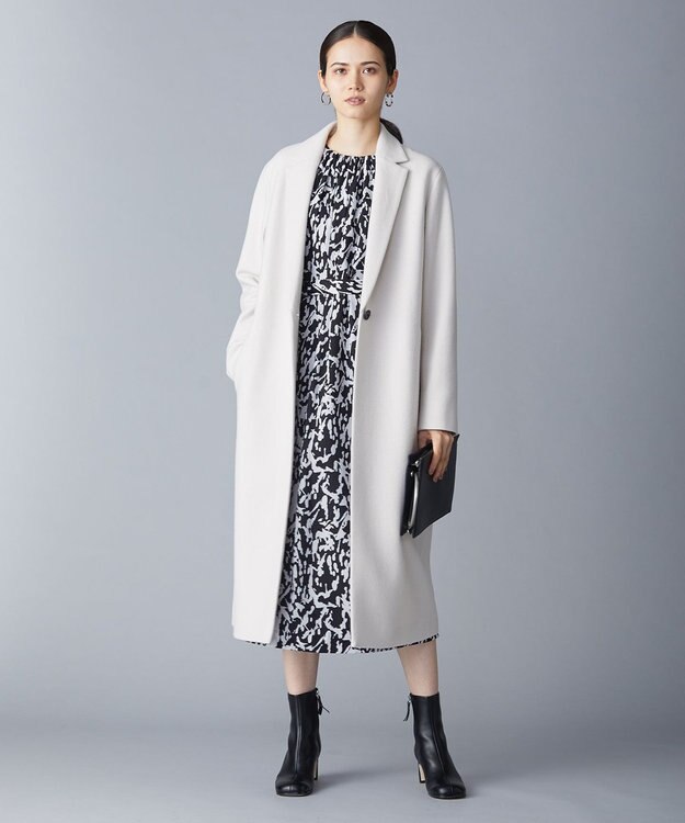 ICB ウールライトメルトン チェスターコート トープ系