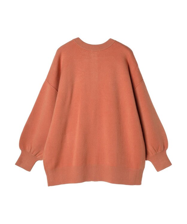 earth music&ecology やわらかタッチミドル丈カーディガン Orange