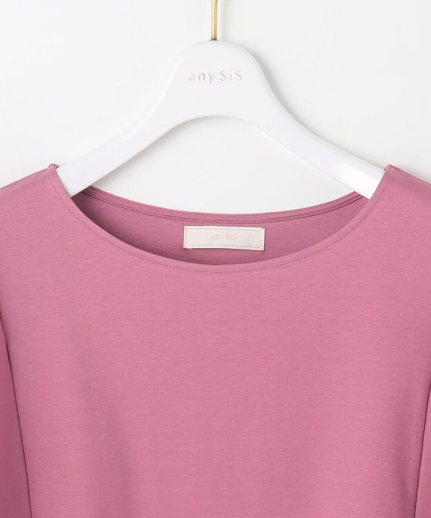 ANY SIS L 【接触冷感・UVケア】着映えフリルスリーブ カットソー ピンク