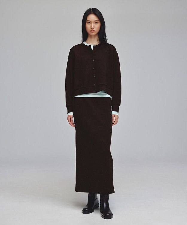 UNFILO 【野呂佳代さん着用】BEAUTY FORM JERSEY Iラインスカート [NEW]ブラウン