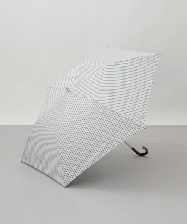AURORA 【WEB限定】 ストライプ晴雨兼用傘（折りたたみ傘） オフホワイト