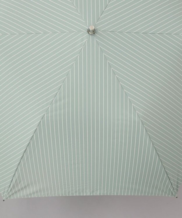 AURORA 【WEB限定】 ストライプ晴雨兼用傘（折りたたみ傘） ミントグリーン