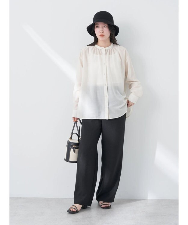 earth music&ecology ギャザーパンツ Black