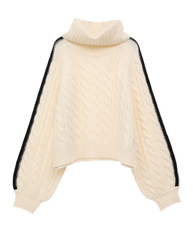 Green Parks ・ｓｗｉｎｇ　ｂｙ　ラインケーブルタートルニット Off White