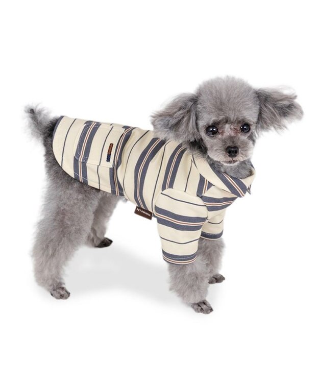 PET PARADISE ペットパラダイス ペティヒート Tシャツ 《マルチボーダー 》小型犬 ベージュ×グレー