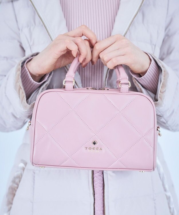 TOCCA 【美人百花掲載】OREILLER BAG ミニボストンバッグ ピンク系