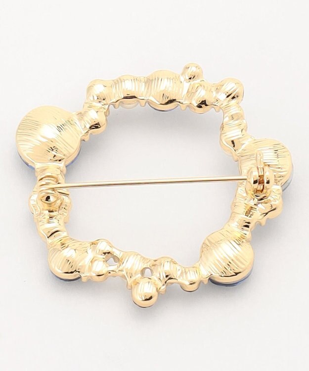 組曲 カラービジュー2セットブローチ ネイビー系