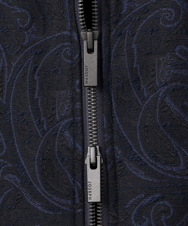 JOSEPH HOMME 【新柄】エスニカルスラブジャガード　ジップアップブルゾン ネイビー系