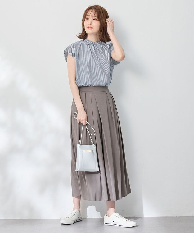 ANY 【大好評につき新色登場！/洗濯機可能/接触冷感/UVケア】清涼リラックススカーチョ グレー