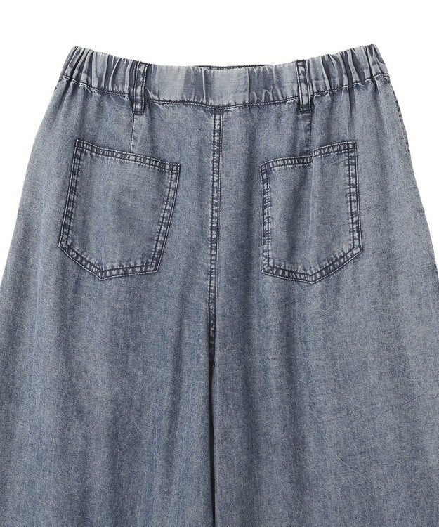 YECCA VECCA バイオ加工ヴィンテージデニムワイドパンツ Indigo