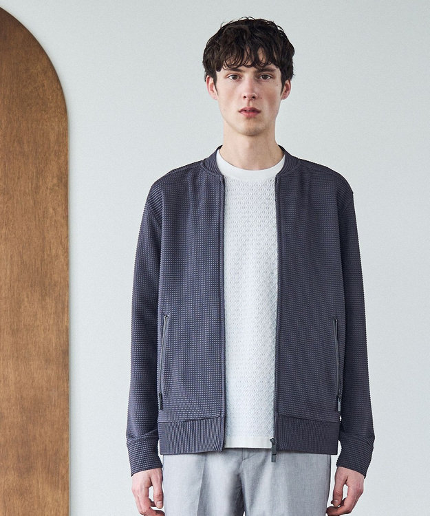 JOSEPH HOMME 【LEON 掲載】＜オリジナル素材＞ ライトタックジャージー ジップアップブルゾン グレー系