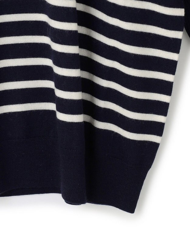 23区 【SACRA】エクストラファインメリノ ボーダーニット [23区別注]ネイビー系