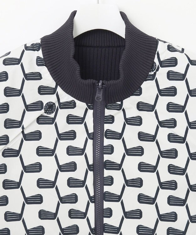 23区GOLF 【MEN】【ウォッシャブル】リバーシブル ニットベスト ネイビー系