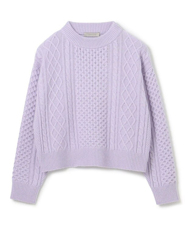 UNFILO ケーブルニット ラベンダー