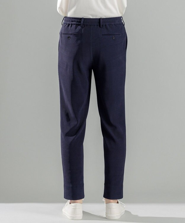 JOSEPH HOMME 【洗える/ストレッチ】ソフトプリーツストレッチ ドロスト付テーパードパンツ / PEGG CONVERTIBLE ネイビー系